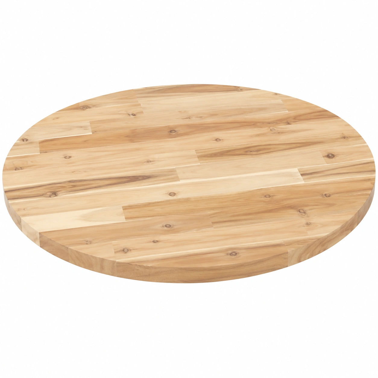Runde Akazienholz Tischplatte Ø70x2cm für Esstisch oder Bartisch