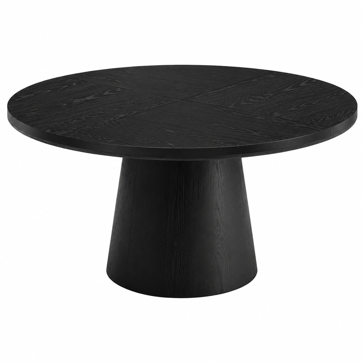 Tribesigns Runder Esstisch, 120 cm, Modernes Design für 4-6 Personen, Stabiler Holztisch für Küche und Wohnzimmer, Schwarz