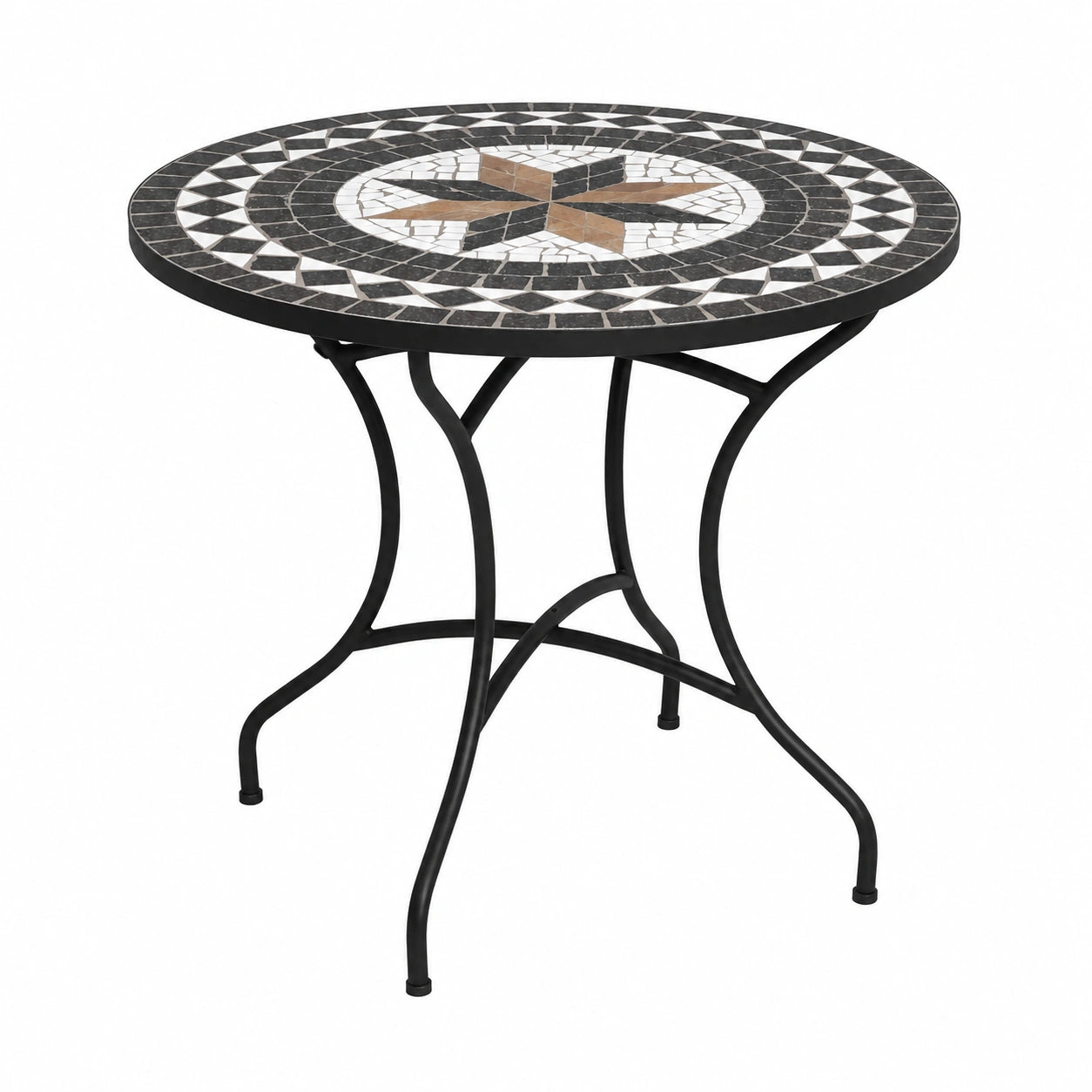 Runder Mosaiktisch 90 cm für 4 Personen – Ideal für Küche und Esszimmer