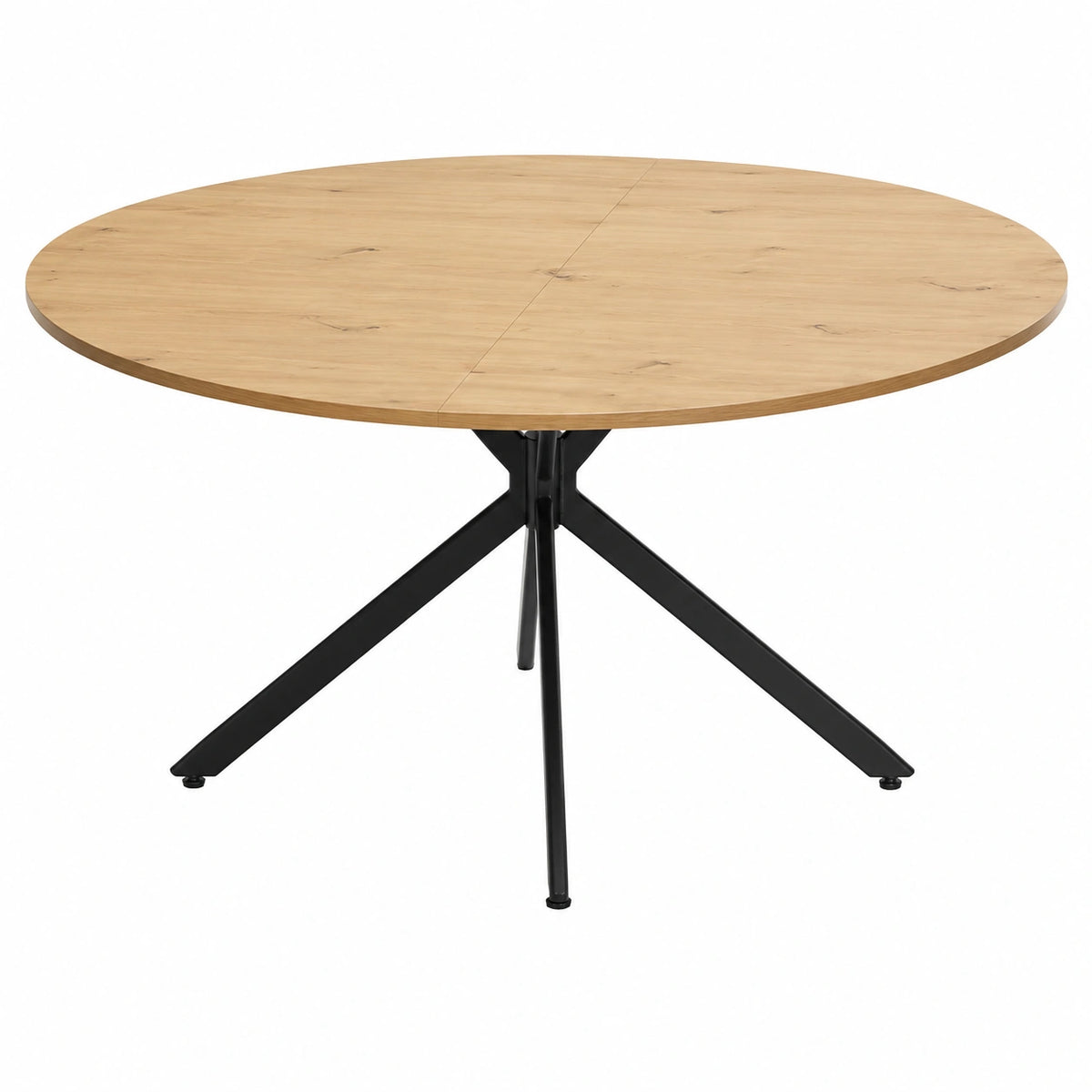 5-teiliges Essgruppe-Set: Runder Tisch 120cm mit 4 Samtstühlen für Küche und Wohnzimmer
