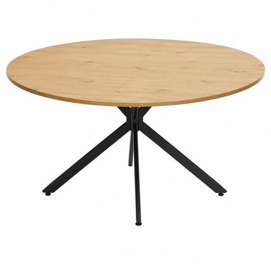 5-teiliges Essgruppe-Set: Runder Tisch 120cm mit 4 Samtstühlen für Küche und Wohnzimmer