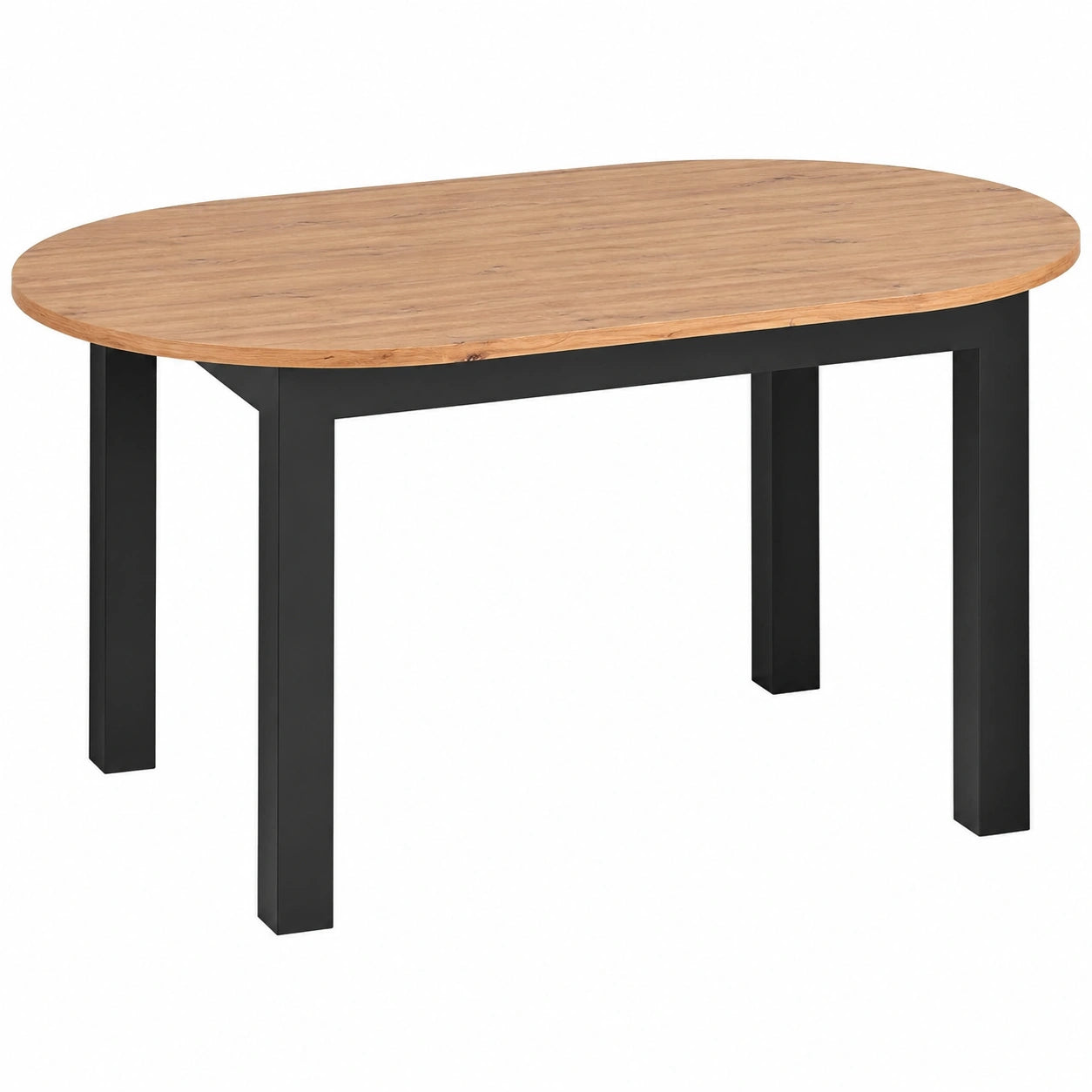 Moderner ausziehbarer Esstisch rund 100-140 cm in Wildeiche, skandinavisches Design, robust und flexibel für das Esszimmer